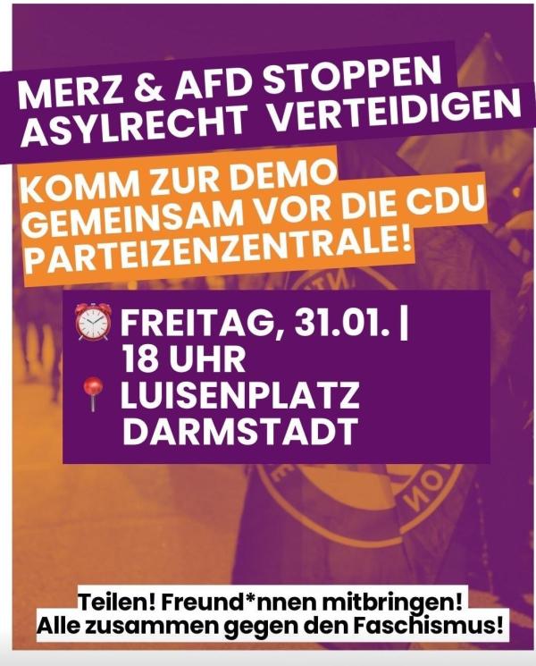 Demo Plakat Asylrecht verteidigen